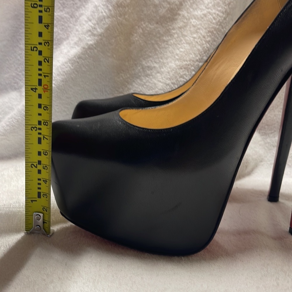 Christian Louboutin platform stilettos leather. Black. Great shape. Like new. - Picture 13 of 14